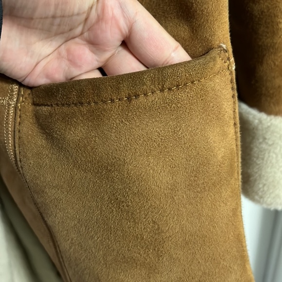 Vintage Shearling Coat – Real Lamb Suede Jacket - Picture 4 of 10